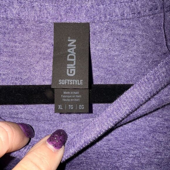 Gildan Purple Short Sleeve Tee - Picture 3 of 4